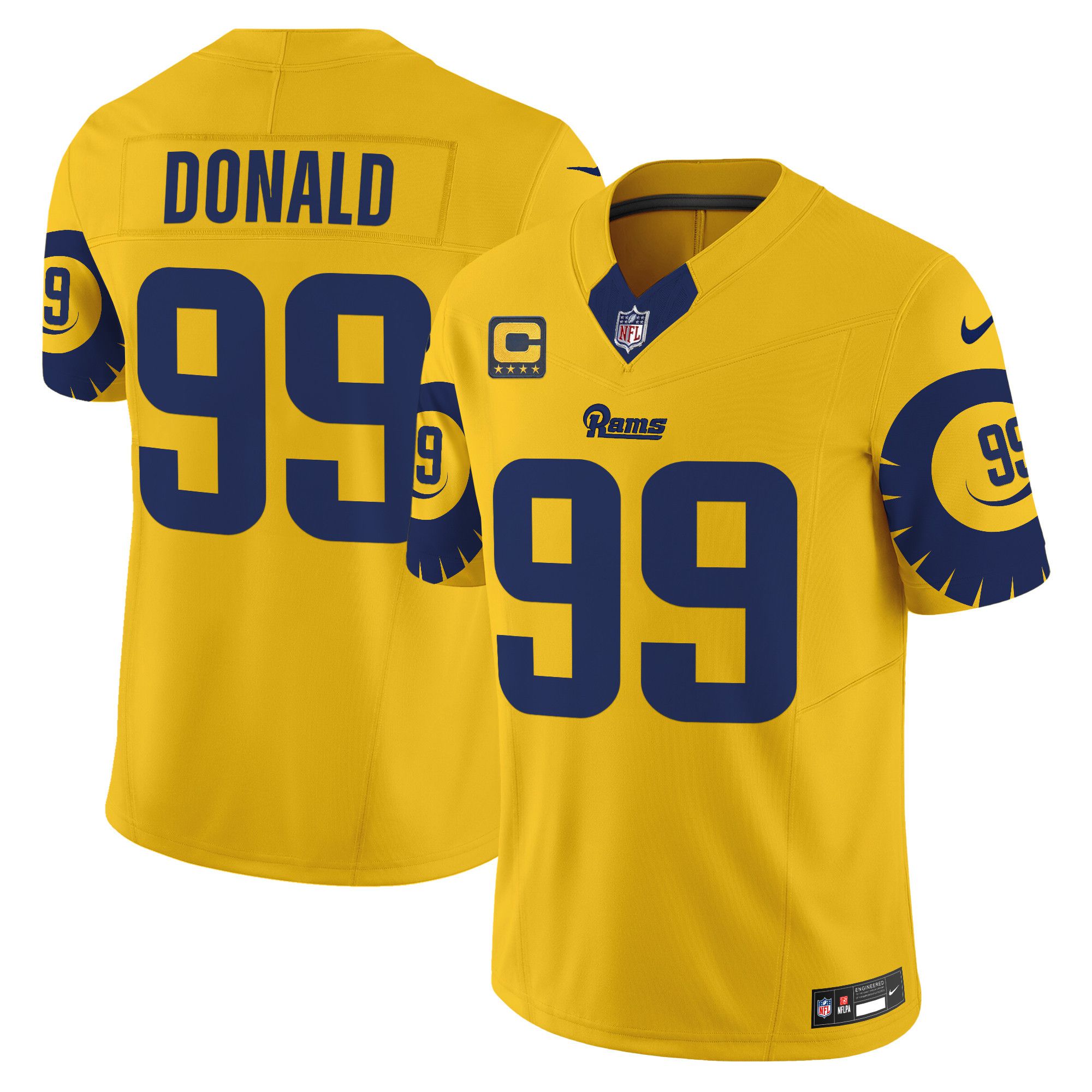 Men Los Angeles Rams #99 Donald Yellow 2024 Nike Special Vapor Limited NFL Jersey